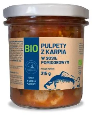 Produktbild von Karpfenklößchen in Tomatensoße  315 g – Fischzuchtbetrieb Zawółcze