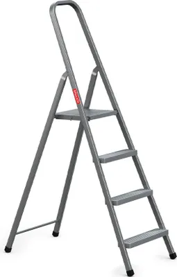 Immagine prodotto di Baulich | Scala - Scala domestica - Grigia - 4 gradini - Portata 125 kg - Altezza 2,75 m
