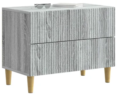 Image de Cabinet de chevet avec tiroir Sonoma gris 62 x 34,5 x 48 cm