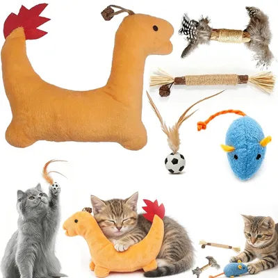 Produktbild von 5 Stück Katzenspielzeug mit Katzenminze, Plüschmäuse für Katzen