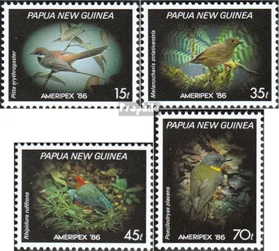 Produktbild von Briefmarken Papua-Neuguinea 1986 Mi 525-528 (kompl.Ausg.) postfrisch Vögel