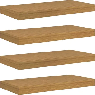 Zdjęcie produktu dla vidaXL Półka ścienna, 4 sztuki, beżowa, 50 x 23,5 x 3,8 cm, płyta wiórowa