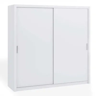 Zdjęcie produktu dla Szafa Przesuwna BONO Szerokość 220 cm Biała 2-drzwiowa Garderoba
