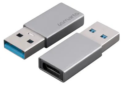 Produktbild von 4smarts Passiver Adapter USB-A 3.0 auf USB-C 2er Set