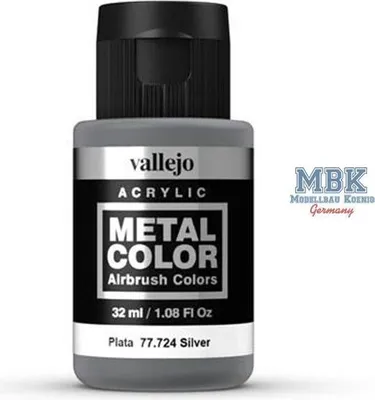 Produktbild von Vallejo 77.724, Silber, Farbe auf Wasserbasis, Flüssigkeit, 32 ml, 1 Stück(e)