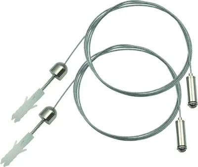 Image de Suspension par câble d'acier, lot de 2, 150 cm