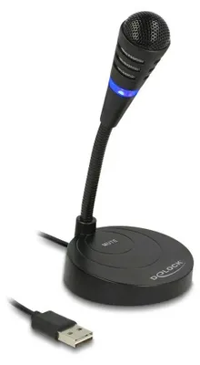 Immagine prodotto di Microfono USB Delock con supporto e tasto mute a sfioramento