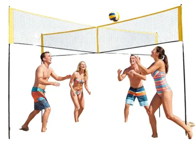 Produktbild von Volleyballnetz-Set, verstellbare Höhe, langlebiges Design, 4-Wege Trainingsnetz