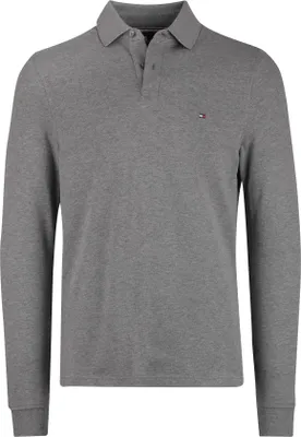Produktbild von Tommy Hilfiger Poloshirt langarm grau meliert
