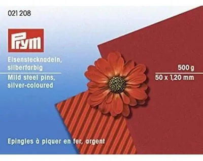 Stecknadeln aus Stahl, silber, 50 x 1,20 mm, 500 g