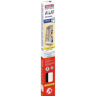 Produktbild von tesa Fliegengitter ALU COMFORT Fenster 1,00 m x 1,20 m weiß