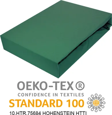 Produktbild von Spannbettlaken 80x180cm FLASCHENGRÜN Jersey Spannbetttuch 100% BAUMWOLLE Bettlaken Laken