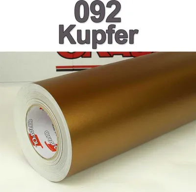 Produktbild von (7,27€/m²) Oracal® Möbelfolie 092 Kupfer Matt 31,5 cm Breite Laufmeterware selbstklebende Folie Plotterfolie Klebe Folie Oracal 631 matte Küchenfolie