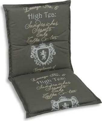 Produktbild von GO-DE Textil, Sesselauflage nieder, High Tea anthrazit, 2945-02