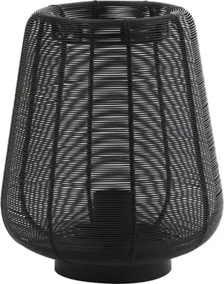 Produktbild von Light & Living - Tischleuchte Adeta - Schwarz - Ø22cm Tischlampe - Nachttischlampe, Wohnzimmer, Schlafzimmer