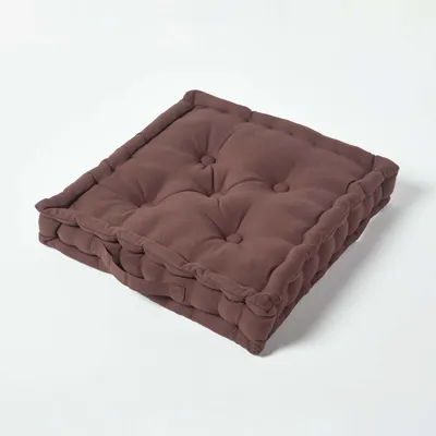 Obrázek produktu pro HOMESCAPES Sedací polštář hnědý 40 x 40 cm