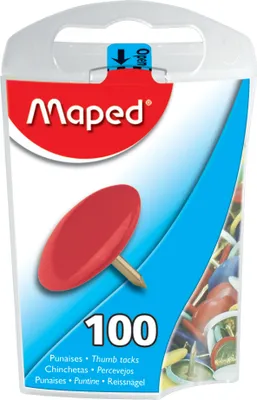 Image de Maped punaises, recouvertes de plastique, diamètre : 10 mm