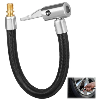 Immagine prodotto di Tubo di gonfiaggio per pneumatici - Prolunga 20 cm - Attacco valvola 8 mm - Ottone