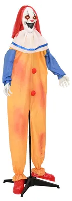 Produktbild von vidaXL Halloween-Gruselclown SPOOKA Gelb und Blau 126,5 x 180 cm