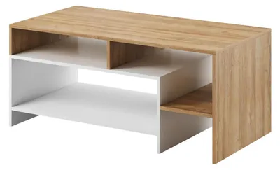 Produktbild von Couchtisch Wohnzimmertisch PANZO 120 cm Eiche Grandson Weiß