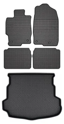 Produktbild von Gummimatten + Kofferraumwanne für Mazda 6 II GH 2007-2012 (Schrägheck) – Schwarz, passgenau – Wielganizator SolidPRO