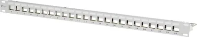Produktbild von METZ CONNECT Keystone 19-Zoll Modulträger 1HE, 24 Port grau unbestückt, geschirmt