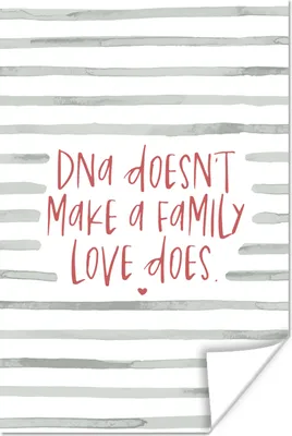 Produktbild von MuchoWow® Poster Zitate - Sprichwörter - Nicht die DNA macht eine Familie, sondern die Liebe 20x30 cm - Papierdruck