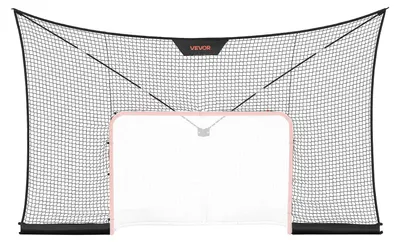 Image de VEVOR - Filet de protection pour but de hockey, 366 x 213 cm. Filet uniquement, pour l'entraînement au hockey. Filet de remplacement robuste avec une couverture étendue, léger et portable. Filet de but de hockey pour adolescents et adultes