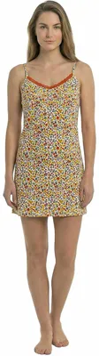 Produktbild von Kisses&Love Sommernachthemd für Damen, 100 % Baumwolle, mit dünnen Trägern KL45300