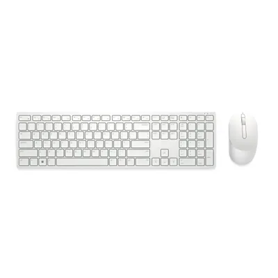 Obrázek produktu pro DELL Klávesnice a myš Pro – KM5221W - americký mezinárodní (QWERTY) - bílá, Plná velikost (100 %), Bezdrátový, RF bezdrátový, QWERTY, Bílá, Obsahuje myš