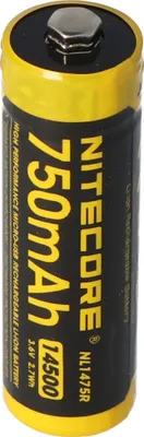 Produktbild von Nitecore Li-Ion Akku Typ 14500 NL1475R 750mAh mit Micro-USB