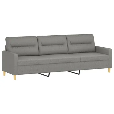 Produktbild von vidaXL 3-Sitzer-Sofa Dunkelgrau 210 cm Stoff