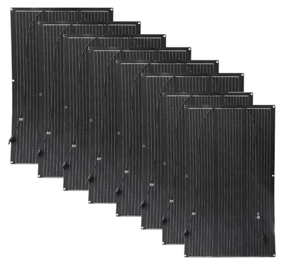 Immagine prodotto di Pannello solare flessibile da 800W - 12V, monocristallino, con rivestimento in ETFE, ideale per camper