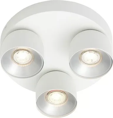 Obrázek produktu pro Naklápěcí stropní LED světlo NORDLUX Pitcher na liště, Varianta: Ø 270 x 116 mm, 3 x 10 W, GU10, bílá