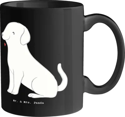 Produktbild von Mr. & Mrs. Panda Trinkbecher Labrador Herzensdiebe - Schwarz - Geschenk, Kaffeetasse, bedingungslose Liebe, haferl, Teetasse, Herzensdieb, Tasse, Becher, Hundeliebhaber