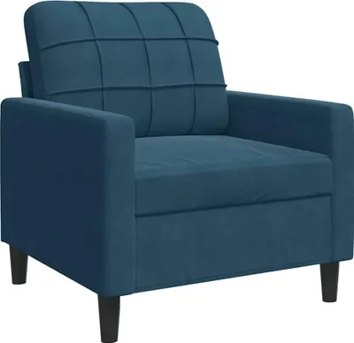 Immagine prodotto di vidaXL Poltrona blu 60 cm in velluto