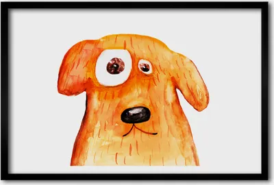 Produktbild von Bild 60x40 MDF-Rahmen, Wandkunst Hund