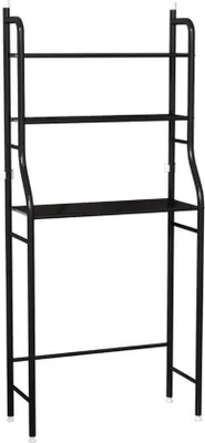 Produktbild von Schwarze Badezimmerschrank - Raumsparendes Design - Mit 3 Türen - Ideal für Oberwaschmaschinen
