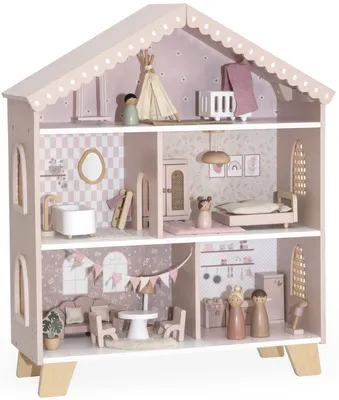 Produktbild von Label Label Rosa Holzpuppenhaus