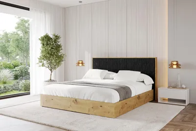 Produktbild von ALTDECOR Polsterbett mit Bettkasten -ENZO10 180x200 Schwarz, Lattenrost Boxbett mit Kopfteil und Stauraum Doppelbett ohne Matratze