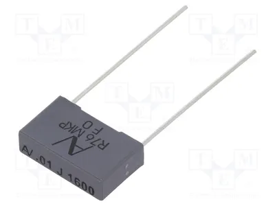 Obrázok produktu pre 5 kondenzátorov: 15 mm, 18x5x11 mm, tolerancia ±5%, kapacita 10 nF, teplotný rozsah -55 ÷ 105 °C, typ R76TI21004040J