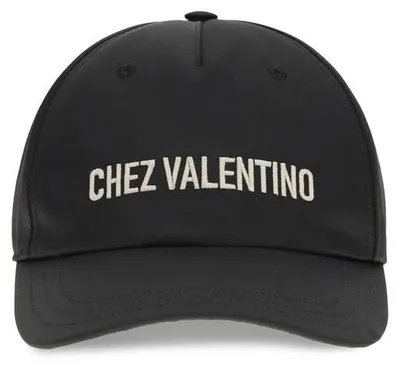 Image de Valentino Garavani chapeau en coton noir