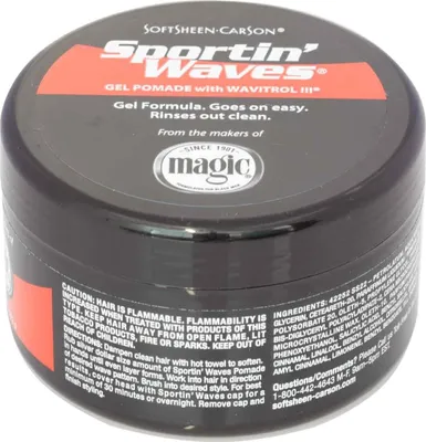 Produktbild von Sportin' Waves Magic Gel Pomade with Wavitrol III (black) 3.5oz 99g