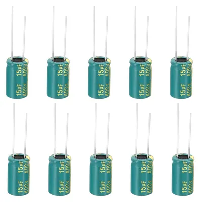 10 Stück 400V 15µF Elektrolytkondensatoren 10x17mm Aluminium