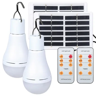 Produktbild von 2pcs LED-Solarlampen,Outdoor-Solarlampe mit 3 m Kabel,Hängelampe 7 W,für Innen- und Außenbereich,ideal für Camping,Zelte,Wandern,Angeln, Gartenhütten