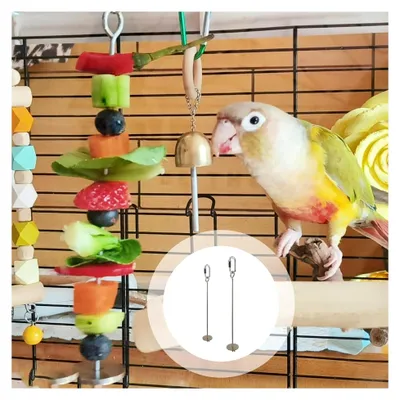 Produktbild von 2 Stück Vogelkäfig Zubehör, Spielzeug für Wellensittiche und Nymphensittiche, Futterspender und Anreicherungsspielzeug für Vögel