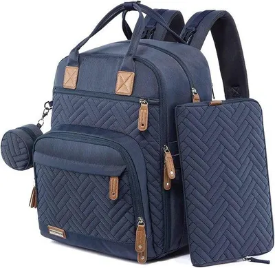 Produktbild von Famanu Wickeltasche Großer Wickelrucksack für Babys - Wickelunterlage Schnullerhalter Babytasche Multifunktional für Eltern