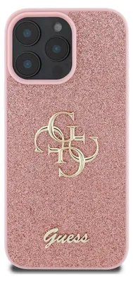 Produktbild von Guess GUHCP16LHG4SGP iPhone 16 Pro 6.3" pink hardcase Fixed Glitter Big 4G Schutzhülle