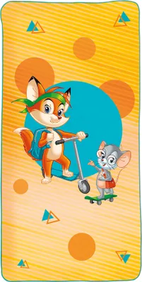 Produktbild von Kinder-Badetuch Fredo & Fitzi - 60x120 cm, platzsparendes und schnell trocknendes Schwimmtuch