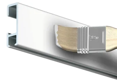 Obrázok produktu pre Závesný systém na obrazy – Click Rail, lišta biela, natierateľná, 3 m